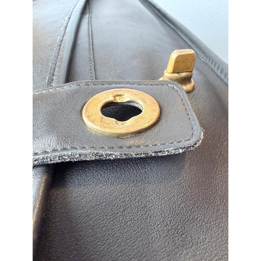 Coach Beekman Briefcase Vintage Black Leather Messenger Bag Made in USA 5231 - Picture 9 of 16